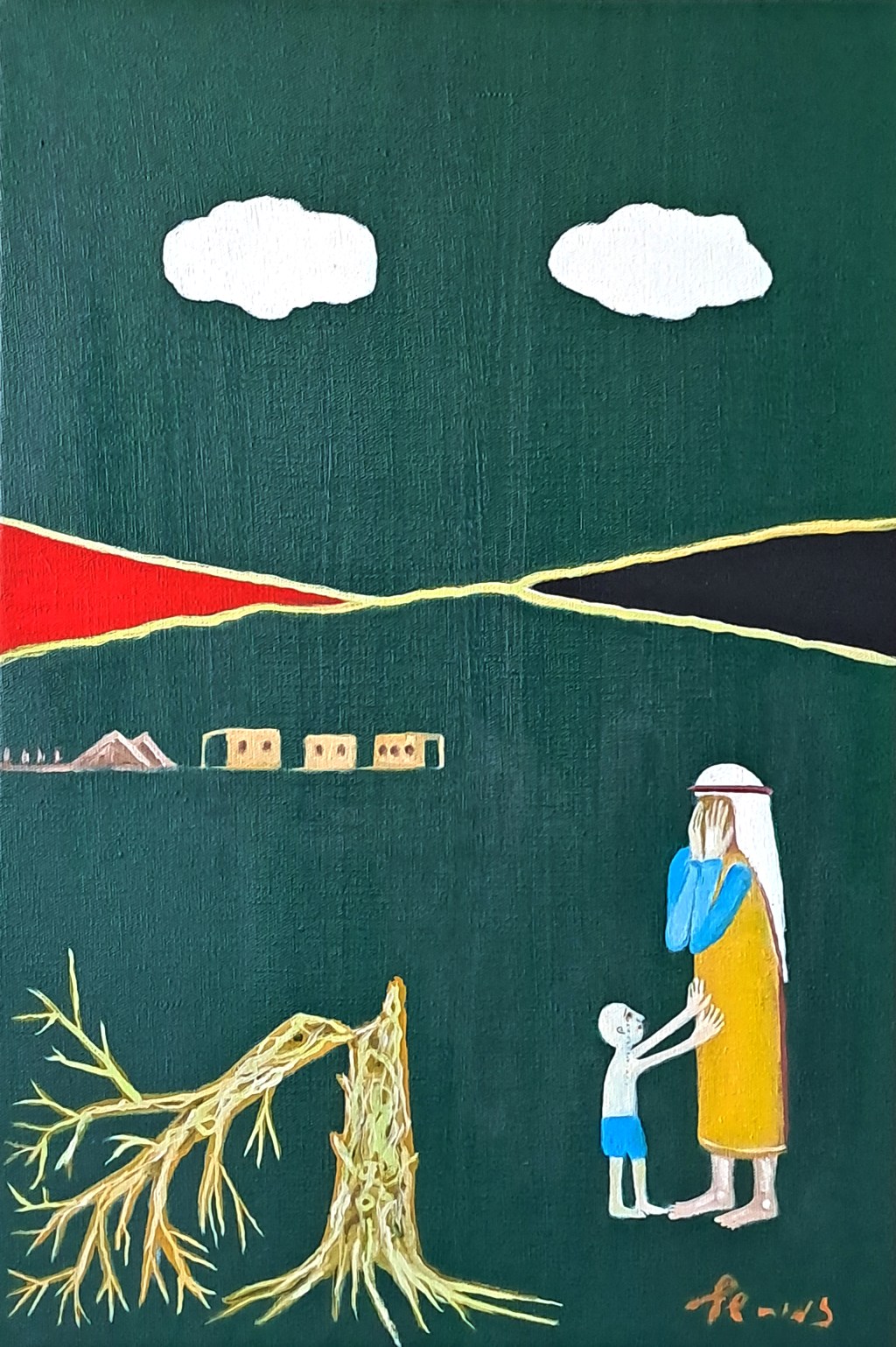 Because Man Is, 40×60 cm, oil on linen, Dec&nbsp;2023