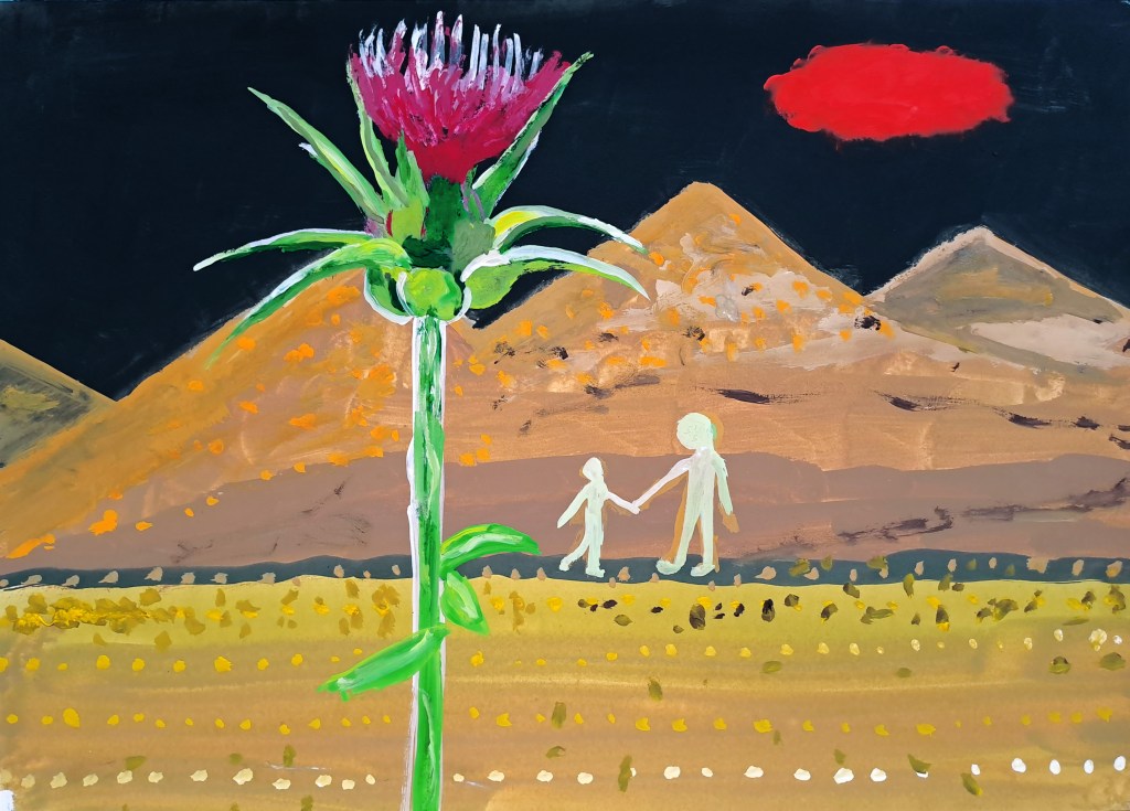 In Yemen, I painted a&nbsp;thistle