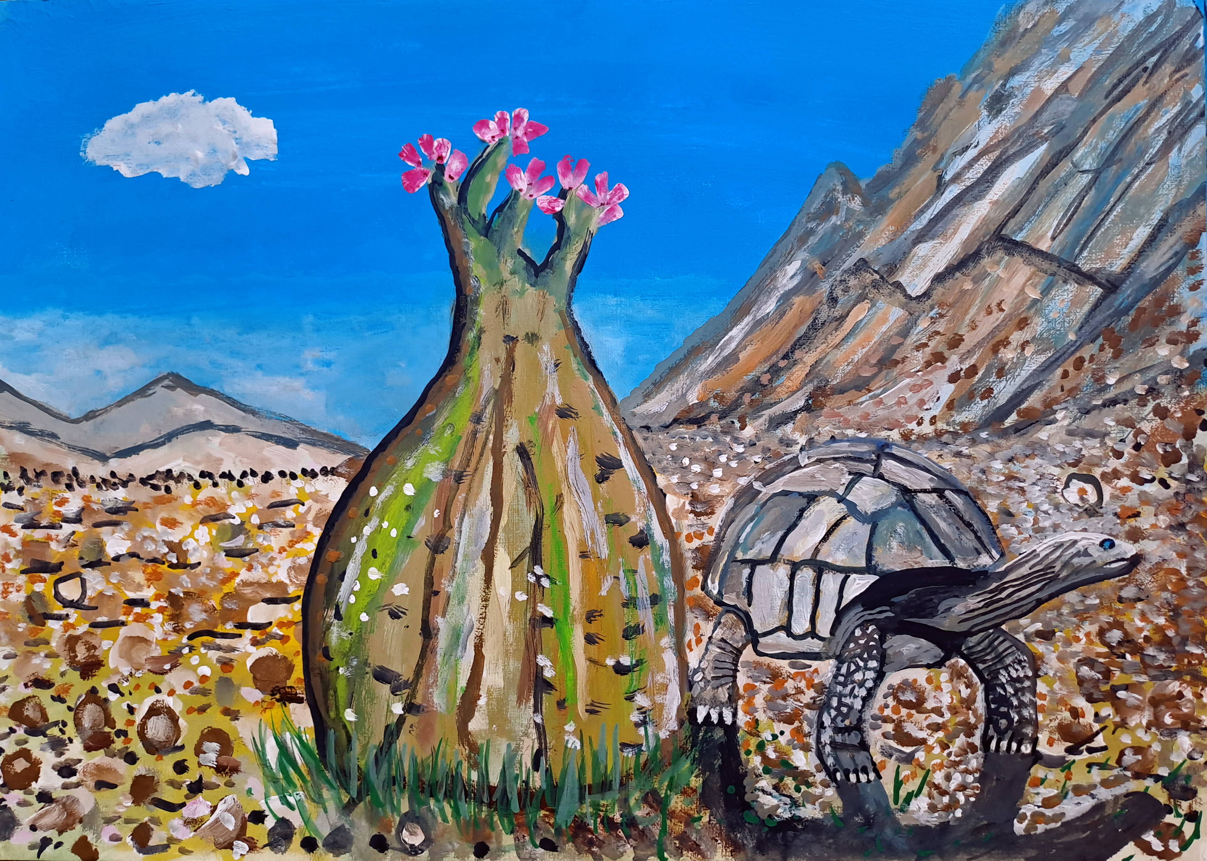 In Socotra, underneath an endemic bottle tree, we saw a giant tortoise that knew how to whistle
